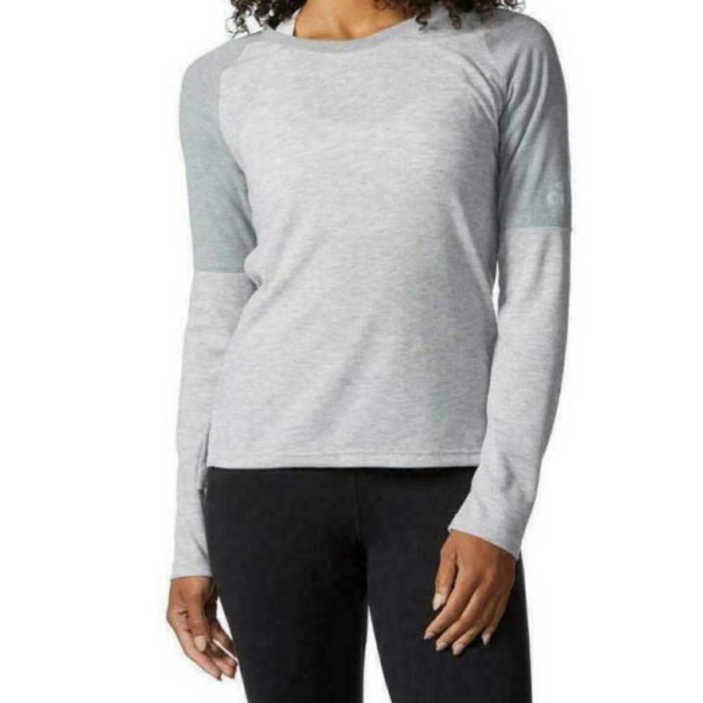 ADIDAS grey Climalite Performer long sleeve tshirt